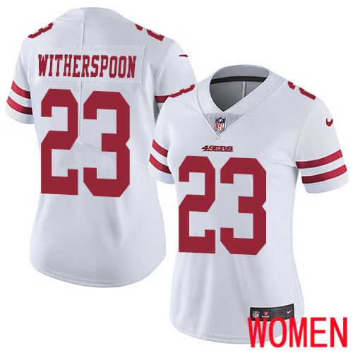 San Francisco 49ers Limited White Women Ahkello Witherspoon Road NFL Jersey #23 San Francisco 49ers